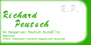 richard peutsch business card